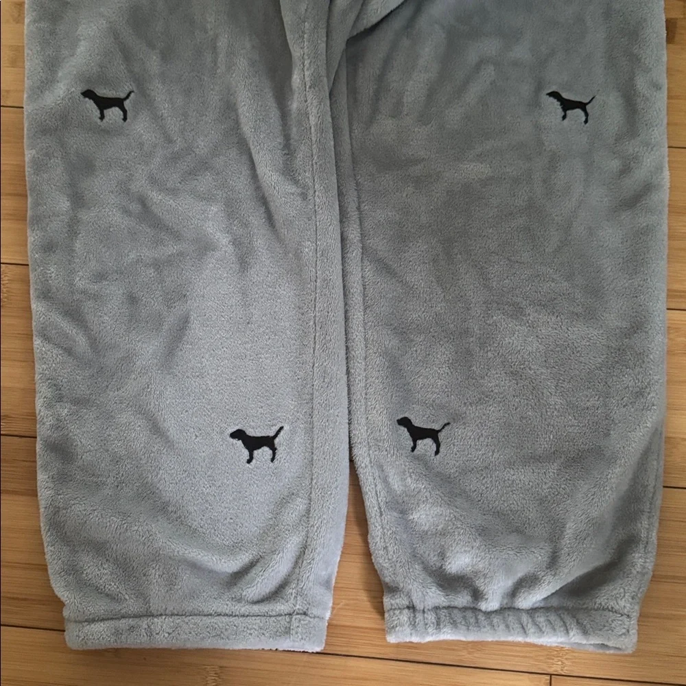 PINK Victoria's Secret Gray Fleece Onesie
